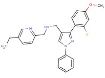 1-(5-ethyl-2-pyridinyl)-N-{[3-(2-fluoro-4-methoxyphenyl)-1-phenyl-1H-pyrazol-4-yl]methyl}methanamine