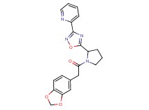 2-{5-[1-(1,3-benzodioxol-5-ylacetyl)-2-pyrrolidinyl]-1,2,4-oxadiazol-3-yl}pyridine