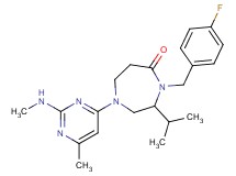 4-(4-fluorobenzyl)-3-isopropyl-1-[6-methyl-2-(methylamino)-4-pyrimidinyl]-1,4-diazepan-5-one