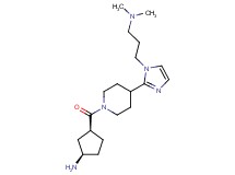 rel-(1R,3S)-3-[(4-{1-[3-(dimethylamino)propyl]-1H-imidazol-2-yl}-1-piperidinyl)carbonyl]cyclopentanamine dihydrochloride