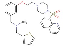 N-methyl-1-(3-{2-[4-(8-quinolinylsulfonyl)-1-piperazinyl]ethoxy}phenyl)-N-(2-thienylmethyl)methanamine