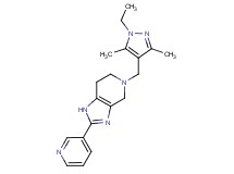 5-[(1-ethyl-3,5-dimethyl-1H-pyrazol-4-yl)methyl]-2-pyridin-3-yl-4,5,6,7-tetrahydro-1H-imidazo[4,5-c]pyridine