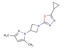 2-cyclopropyl-5-[3-(3,5-dimethyl-1H-pyrazol-1-yl)azetidin-1-yl]-1,3,4-oxadiazole
