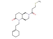 (4aS*,8aR*)-1-(2-cyclohex-1-en-1-ylethyl)-6-[3-(methylthio)propanoyl]octahydro-1,6-naphthyridin-2(1H)-one