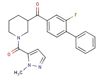 (2-fluoro-4-biphenylyl){1-[(1-methyl-1H-pyrazol-5-yl)carbonyl]-3-piperidinyl}methanone