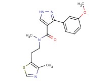 3-(3-methoxyphenyl)-N-methyl-N-[2-(4-methyl-1,3-thiazol-5-yl)ethyl]-1H-pyrazole-4-carboxamide