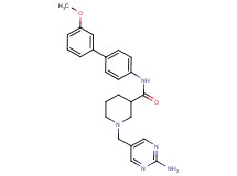 1-[(2-amino-5-pyrimidinyl)methyl]-N-(3'-methoxy-4-biphenylyl)-3-piperidinecarboxamide