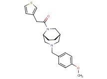 (1S*,5R*)-3-(4-methoxybenzyl)-6-(3-thienylacetyl)-3,6-diazabicyclo[3.2.2]nonane