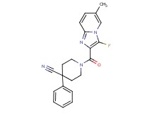 1-[(3-fluoro-6-methylimidazo[1,2-a]pyridin-2-yl)carbonyl]-4-phenylpiperidine-4-carbonitrile