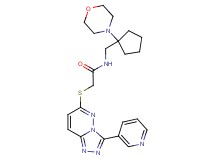 N-{[1-(4-morpholinyl)cyclopentyl]methyl}-2-{[3-(3-pyridinyl)[1,2,4]triazolo[4,3-b]pyridazin-6-yl]thio}acetamide