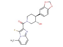 (3S*,4S*)-4-(1,3-benzodioxol-5-yl)-1-[(3-fluoro-5-methylimidazo[1,2-a]pyridin-2-yl)carbonyl]piperidin-3-ol