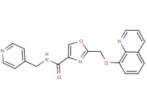 N-(4-pyridinylmethyl)-2-[(8-quinolinyloxy)methyl]-1,3-oxazole-4-carboxamide