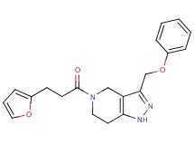 5-[3-(2-furyl)propanoyl]-3-(phenoxymethyl)-4,5,6,7-tetrahydro-1H-pyrazolo[4,3-c]pyridine
