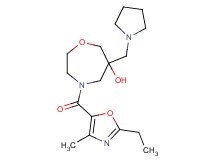 4-[(2-ethyl-4-methyl-1,3-oxazol-5-yl)carbonyl]-6-(pyrrolidin-1-ylmethyl)-1,4-oxazepan-6-ol