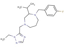 4-[(1-ethyl-1H-1,2,4-triazol-5-yl)methyl]-1-(4-fluorobenzyl)-2-isopropyl-1,4-diazepane