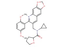 N-cyclopropyl-N-{[6-(2,5-dimethoxyphenyl)[1,3]dioxolo[4,5-g]quinolin-7-yl]methyl}tetrahydro-2-furancarboxamide