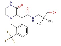 N-(3-hydroxy-2,2-dimethylpropyl)-2-{3-oxo-1-[2-(trifluoromethyl)benzyl]-2-piperazinyl}acetamide