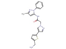 2-{4-[5-(aminomethyl)-2-thienyl]-1H-pyrazol-1-yl}-N-(3-methyl-1-phenyl-1H-pyrazol-5-yl)acetamide