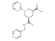(3S*,5R*)-5-{[(4-pyridinylmethyl)amino]carbonyl}-1-(2-pyrimidinyl)-3-piperidinecarboxylic acid