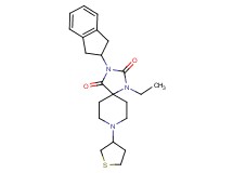 3-(2,3-dihydro-1H-inden-2-yl)-1-ethyl-8-(tetrahydro-3-thienyl)-1,3,8-triazaspiro[4.5]decane-2,4-dione