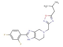 2-(2,4-difluorophenyl)-5-[(5-isobutyl-1,2,4-oxadiazol-3-yl)methyl]-4,5,6,7-tetrahydro-1H-imidazo[4,5-c]pyridine