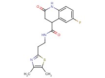 N-[2-(4,5-dimethyl-1,3-thiazol-2-yl)ethyl]-6-fluoro-2-oxo-1,2,3,4-tetrahydro-4-quinolinecarboxamide