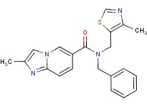N-benzyl-2-methyl-N-[(4-methyl-1,3-thiazol-5-yl)methyl]imidazo[1,2-a]pyridine-6-carboxamide