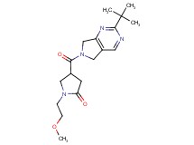 4-[(2-tert-butyl-5,7-dihydro-6H-pyrrolo[3,4-d]pyrimidin-6-yl)carbonyl]-1-(2-methoxyethyl)pyrrolidin-2-one
