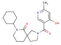 7-cyclohexyl-2-[(4-hydroxy-6-methyl-3-pyridinyl)carbonyl]-2,7-diazaspiro[4.5]decan-6-one