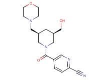 5-{[(3R*,5R*)-3-(hydroxymethyl)-5-(4-morpholinylmethyl)-1-piperidinyl]carbonyl}-2-pyridinecarbonitrile