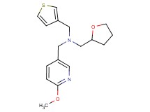 1-(6-methoxypyridin-3-yl)-N-(tetrahydrofuran-2-ylmethyl)-N-(3-thienylmethyl)methanamine
