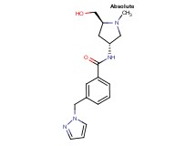 N-[(3R,5S)-5-(hydroxymethyl)-1-methylpyrrolidin-3-yl]-3-(1H-pyrazol-1-ylmethyl)benzamide