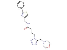 4-[5-(4-morpholinylmethyl)-1H-tetrazol-1-yl]-N-[(2-phenyl-1,3-thiazol-4-yl)methyl]butanamide