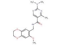 2-(dimethylamino)-N-[(7-methoxy-2,3-dihydro-1,4-benzodioxin-6-yl)methyl]-4-methyl-5-pyrimidinecarboxamide