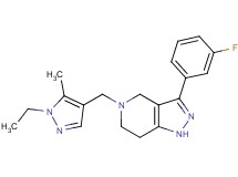 5-[(1-ethyl-5-methyl-1H-pyrazol-4-yl)methyl]-3-(3-fluorophenyl)-4,5,6,7-tetrahydro-1H-pyrazolo[4,3-c]pyridine