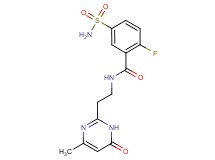 5-(aminosulfonyl)-2-fluoro-N-[2-(4-methyl-6-oxo-1,6-dihydro-2-pyrimidinyl)ethyl]benzamide