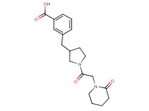 3-({1-[(2-oxo-1-piperidinyl)acetyl]-3-pyrrolidinyl}methyl)benzoic acid