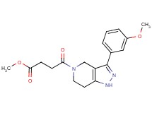 methyl 4-[3-(3-methoxyphenyl)-1,4,6,7-tetrahydro-5H-pyrazolo[4,3-c]pyridin-5-yl]-4-oxobutanoate