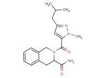 2-[(3-isobutyl-1-methyl-1H-pyrazol-5-yl)carbonyl]-1,2,3,4-tetrahydroisoquinoline-3-carboxamide