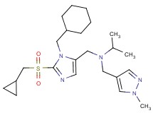 ({1-(cyclohexylmethyl)-2-[(cyclopropylmethyl)sulfonyl]-1H-imidazol-5-yl}methyl)isopropyl[(1-methyl-1H-pyrazol-4-yl)methyl]amine