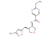 2-ethyl-N-{(3R*,4S*)-4-[(3-methyl-5-isoxazolyl)methyl]tetrahydro-3-furanyl}-5-pyrimidinecarboxamide