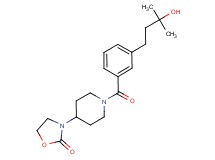 3-{1-[3-(3-hydroxy-3-methylbutyl)benzoyl]-4-piperidinyl}-1,3-oxazolidin-2-one