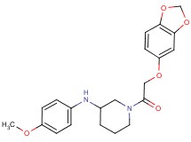 1-[(1,3-benzodioxol-5-yloxy)acetyl]-N-(4-methoxyphenyl)-3-piperidinamine