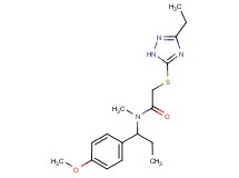 2-[(3-ethyl-1H-1,2,4-triazol-5-yl)thio]-N-[1-(4-methoxyphenyl)propyl]-N-methylacetamide