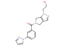 2-[5-[3-(1H-pyrazol-1-yl)benzoyl]-5,6-dihydropyrrolo[3,4-c]pyrazol-1(4H)-yl]ethanol
