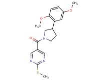 5-{[3-(2,5-dimethoxyphenyl)-1-pyrrolidinyl]carbonyl}-2-(methylthio)pyrimidine