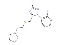 1-(2-fluorophenyl)-5-{[(2-pyrrolidin-1-ylethyl)thio]methyl}-1H-1,2,4-triazole