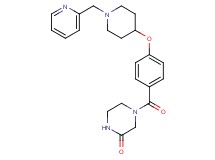4-(4-{[1-(2-pyridinylmethyl)-4-piperidinyl]oxy}benzoyl)-2-piperazinone