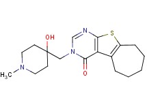 3-[(4-hydroxy-1-methylpiperidin-4-yl)methyl]-3,5,6,7,8,9-hexahydro-4H-cyclohepta[4,5]thieno[2,3-d]pyrimidin-4-one