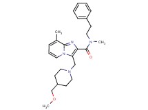 3-{[4-(methoxymethyl)-1-piperidinyl]methyl}-N,8-dimethyl-N-(2-phenylethyl)imidazo[1,2-a]pyridine-2-carboxamide